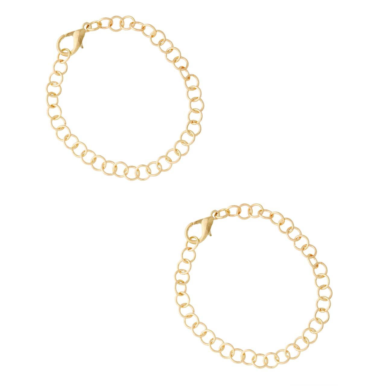 12 Packs: 2 ct. (24 total) Gold Chain Bracelets by Creatology™